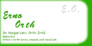 erno orth business card